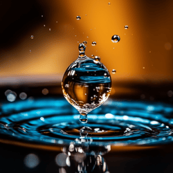 Water's Dance: A Macro Moment of Impact Captured with Precision and Artistry