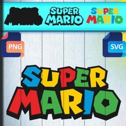 Super Mario logo SVG layered free download