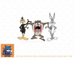 Looney Tunes Daffy Taz & Bugs Front & Back png, sublimation, digital download