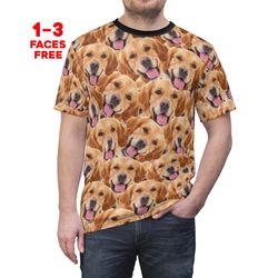 Crazy Face Unisex T-shirt, Personalized Face Shirt, Best Friend Birthday, Girlfriend Boyfriend Gift, Custom Dog Cat Pet