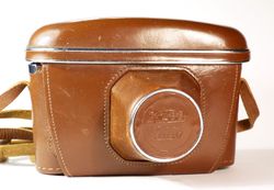 Genuine hard case camera bag for Kiev-4 Kiev-4M with strap leather USSR 1/4"