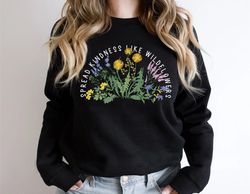 Wildflower T-shirt, Floral Sweatshirt, Vintage Floral Tee, Flower Fall Sweatshirt, Womens Sweatshirt, Ladies Top, Best F