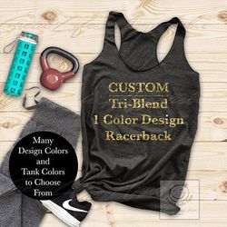 Custom T-shirts, Custom Tank Tops, Choose Your Text T-shirt, Unisex, Kids, Personalized Text, Custom Glitter Tank