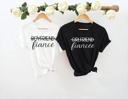 Girlfriend Fiancee Shirt, Boyfriend Fiance Shirt, Matching Couples Shirt, Bridal Gift, Wedding Shirts, Engagement Shirt,