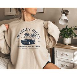 Beverly Hills Willshire Boulevard Sweatshirt,Beverly Hills Sweatshirt,Los Angeles Shirt,Polo Club Shirt,California Souve