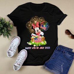 Happy 4th Of July 2023 Independence Day Minnie Mouse T - shirt, Shirt For Men Women, Graphic Design, Unisex Shirt