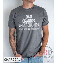 Great Grandpa Gift, Great-Grandpa Shirt, Pregnancy Announcement, Christmas Gift, Dad Grandpa Great-Grandpa, Baby Announc