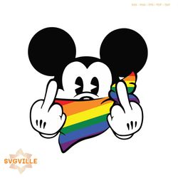Disney LGBT Pride Mickey SVG Funny Mouse SVG Cricut File