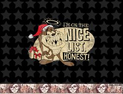 Looney Tunes Christmas Taz Im On The Nice List Honest png, sublimation, digital download