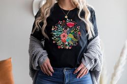 Grow Positive Thoughts Tee, Floral T-shirt, Bohemian Style Shirt, Butterfly Shirt, Trending Right Now, Women's Graphic T