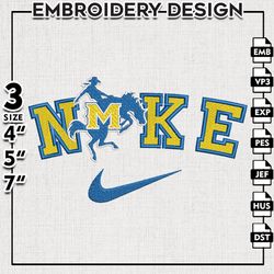 Nike McNeese Cowboys Embroidery Designs, NCAA Embroidery Files, McNeese Cowboys, Machine Embroidery Files