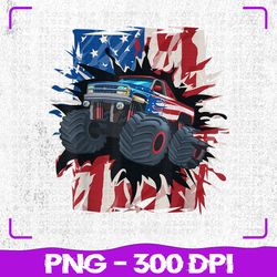 Monster Truck 4th Of July Png, American Flag Men USA Png, 4th of July Png, Sublimation, PNG Files, Sublimation PNG, PNG