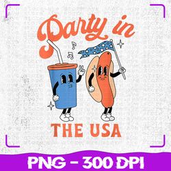 Party In The Usa Png, Hot Dog Love USA Png, Funny 4th Of July Png, 4th of July Png, Sublimation, PNG Files, Sublimation