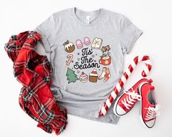 Retro Christmas T Shirt, Tis The Season Santa Shirt, Vintage Santa Christmas Shirt, Retro Holiday Shirt, Ugly Sweater Sh