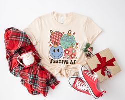 Retro merry t-shirt, Christmas t-shirt, Christmas graphic tee, holiday apparel, merry Christmas tee, womens holiday shir