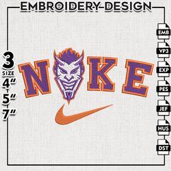 Nike Northwestern State Demons Embroidery Designs, NCAA Embroidery Files, Northwestern State, Machine Embroidery Files