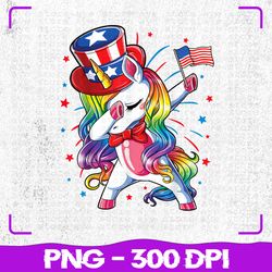 Dabbing Unicorn 4th of July Png, Uncle Sam Girls American Flag Png, 4th of July Png, Sublimation, PNG Files, Sublimation