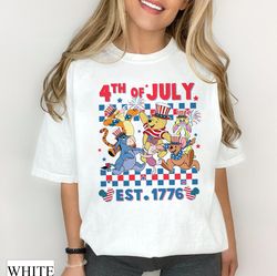Disney 4th of July Comfort Colors Tee, Retro Pooh and F