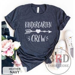 kindergarten crew, shirt for teacher, teacher shirt, back to school, teacher gift, kindergartner teacher, kindergarten,