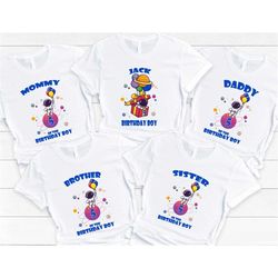 Custom Astronaut Birthday Shirt, Personalized Family Shirts, Birthday Boy Shirt, Birthday Girl Shirt, Family Birthday Pa