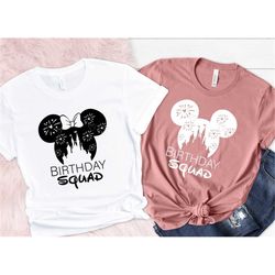 Disney Birthday Squad Shirt, Minnie Mickey Birthday Squad Tshirt, Disney Squad, Birthday Shirt for Couple, Birthday Crew