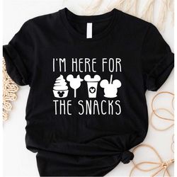 I'm Here for the Snacks Shirt, Vacation T-Shirt, Family Trip Gift, Theme Park Tee, Gift for Theme Park, Holiday Gift, Fa
