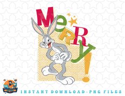 Looney Tunes Christmas Bugs Bunny Merry Portrait png, sublimation, digital download