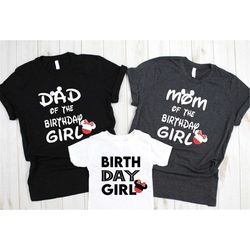 Disney Birthday Shirt, Custom Birthday Girl Shirt, Dad of the Birthday, Mom of the Birthday Girl, Family Birthday Shirt,