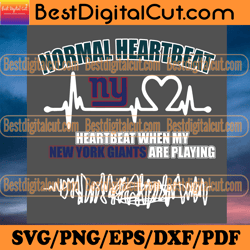 New York Giants Heartbeat Svg, Sport Svg, Football