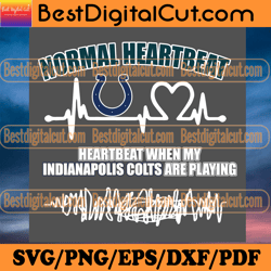 Indianapolis Colts Heartbeat Svg, Sport Svg, Footb