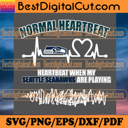 Seattle Seahawks Heartbeat Svg, Sport Svg, Footbal