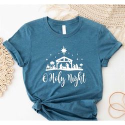 Holy Night Shirt, Christian Women Gifts, Christian Christmas Shirt, True Story Nativity Shirt, Jesus Lover, Jesus Shirt,