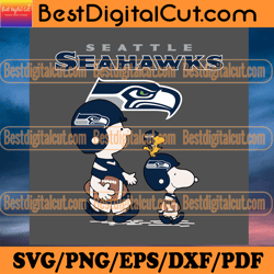 Snoopy The Peanuts Seattle Seahawks Svg, Sport Svg