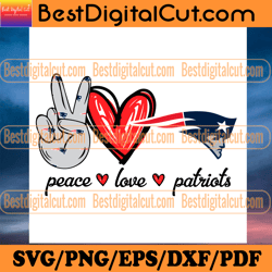 Peace Love Patriots Svg, Sport Svg, Football Svg,