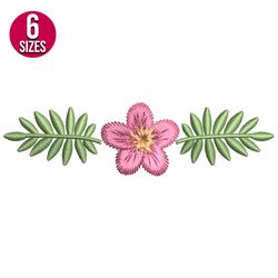 Flower Border embroidery design, Machine embroidery pattern, Instant Download