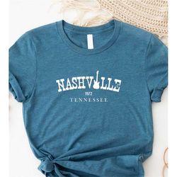 Nashville 1972 Tennessee Music City Guitar Shirt, Girls Trip To Nashville Shirt, Nashville Concert Shirt, Rock& Roll Shi