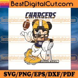Los Angeles Chargers Mickey Mouse Svg, Sport Svg,