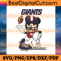 New York Giants Mickey Mouse Svg, Sport Svg, New Y