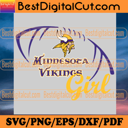 Minnesota Vikings Girl Svg, Sport Svg, Football Sv