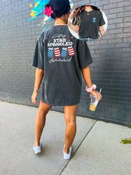 Retro USA Comfort Colors shirt, 4th of July tee, Retro funny fourth shirt, Womens 4th of July shirt, America Patriotic S