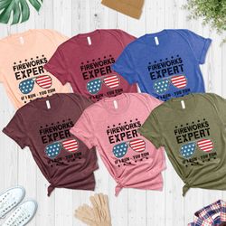 Fireworks Expert Shirt, American Flag Sunglasses, 4th Of July Shirt, Memorial Day Tshirt, Fourth Of July, Independence D