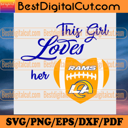This Girl Loves Her Los Angeles Rams Svg, Sport Sv