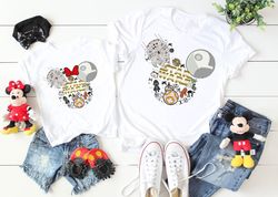 Star Wars Mickey Head Shirt, Mickey and Minnie Disney Shirt, Disney Family and Couple