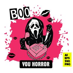 Boo You Horror Svg, Ghostface, Halloween Svg, Horrror Movie Svg, Halloween Cricut, Mean Girl Svg, Ai Eps Digital File