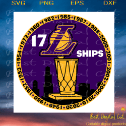 17 Lakers Championships NBA, Sport Svg, Los Angele