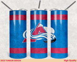 Colorado Avalanche NHL Tumbler Wrap Design, Hockey Tumbler, 20oz Skinny Tumbler