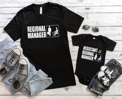 Regional Manager and Assistant to the Regional Manager Shirt, The Office, 1st Matching Kids Shirt,Fathers Day Gift,Match