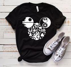 Star Wars Mickey Mouse Shirt, Mickey Head Star Wars shirt, Disney Family Shirts, Star Wars Tee, Starwars Gifts, Disney T