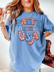 Comfort Colors Retro Party in the USA Graphic Tee, Comfort Colors 4th of July Graphic Tee, Party in the USA Graphic Tee,