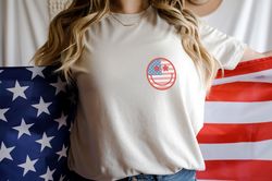 Retro Smiley USA Flag Shirt, 4th of July Tee, Retro Funny Fourth Shirt, Womens 4th Of July Shirt, America Patriotic Shir